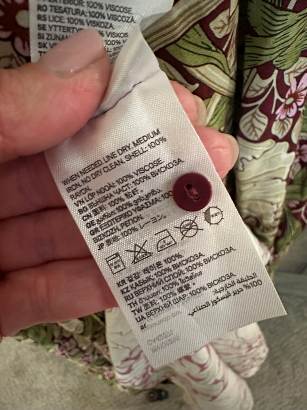 H&M + Morris Co Olive and Beige Floral Maxi Dress - Picture 14 of 14